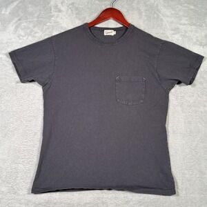 Freenote Cloth Shirt Mens Small Gray Pocket Crewneck Short Sleeve Made in USA
